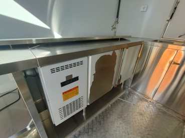 Retro Stainless Steel Food Trailer PSS3021 im US-Retro-Design mit Edelstahl